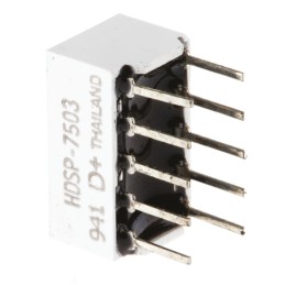 200 pcs - HDSP-7503-CD000 Broadcom 7-Segment LED Display, CC Red 5.4 mcd RH DP 7.6mm