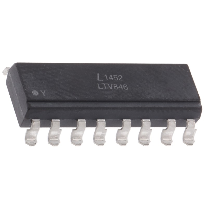 25 pcs - Lite-On, LTV-846S DC Input Transistor Output Quad Optocoupler, Surface Mount, 16-Pin PDIP