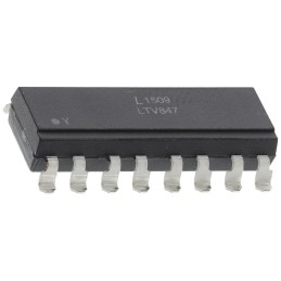 25 pcs - Lite-On, LTV-847S DC Input Transistor Output Quad Optocoupler, Surface Mount, 16-Pin PDIP