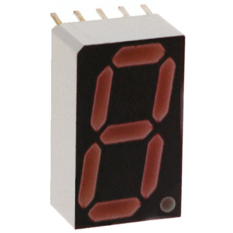 320 pcs - HDSP-H151 Broadcom 7-Segment LED Display, CA Red 16 mcd RH DP 14.2mm