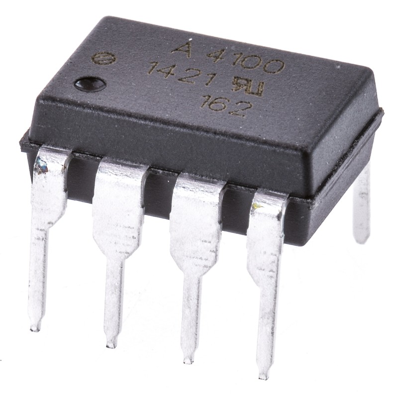 50 pcs - Broadcom, HCPL-4100-000E DC Input Transistor Output Optocoupler, Through Hole, 8-Pin DIP