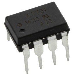 50 pcs - Broadcom, HCPL-7721-000E DC Input Transistor Output Optocoupler, Through Hole, 8-Pin DIP