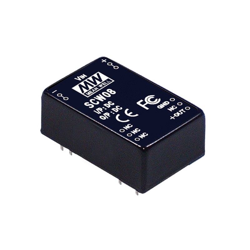 1 pcs : SCW08C-12 - DC DC CONVERTER 12V 8W