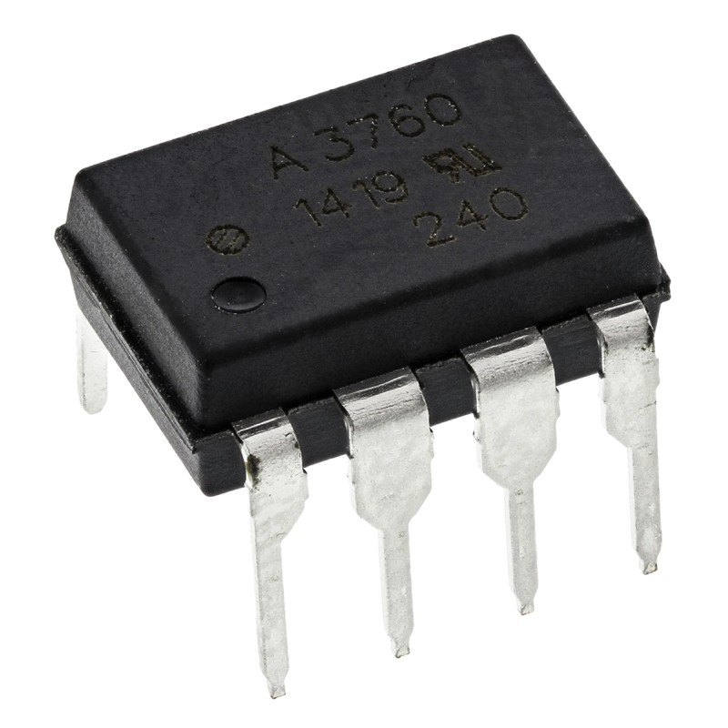 50 pcs - Broadcom, HCPL-3760-000E AC/DC Input, Input Darlington Output Optocoupler, Through Hole, 8-Pin PDIP