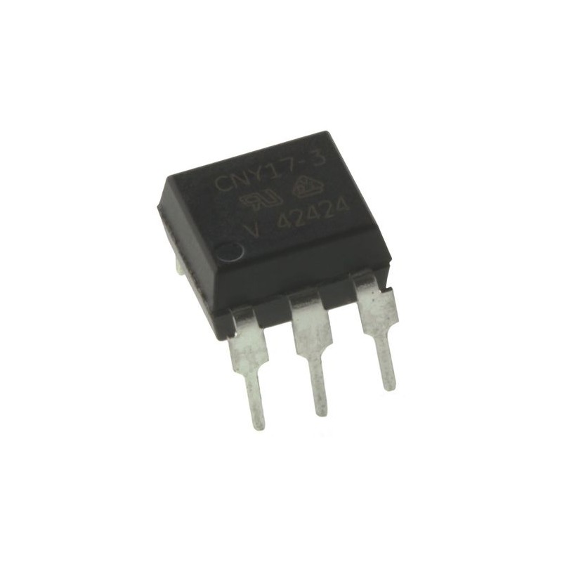 50 pcs - Vishay, CNY17-3 DC Input Transistor Output Optocoupler, Through Hole, 6-Pin DIP