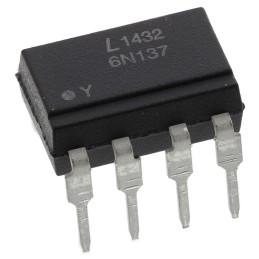 50 pcs - Lite-On, 6N137-L DC Input Transistor Output Optocoupler, Through Hole, 8-Pin DIP