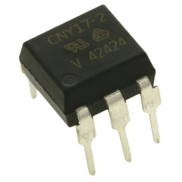 50 pcs - Vishay, CNY17-2 DC Input Transistor Output Optocoupler, Through Hole, 6-Pin PDIP
