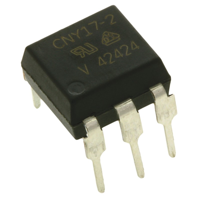 50 pcs - Vishay, CNY17-2 DC Input Transistor Output Optocoupler, Through Hole, 6-Pin PDIP