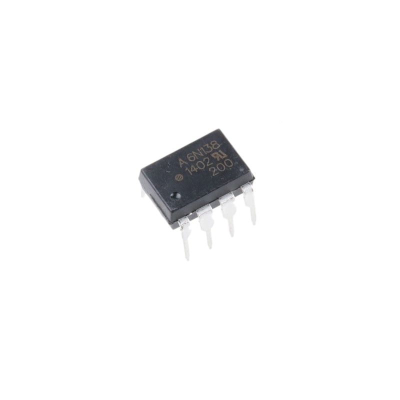 50 pcs - Broadcom, 6N138-000E DC Input Darlington Output Optocoupler, Through Hole, 8-Pin PDIP