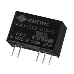 1 pcs : VQA3-S12-D15-S - DC-DC ISOLATED, 2.5 W, 10.8~13.2