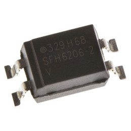 1000 pcs - Vishay, SFH6206-2T AC Input Transistor Output Optocoupler, Surface Mount, 4-Pin SMD