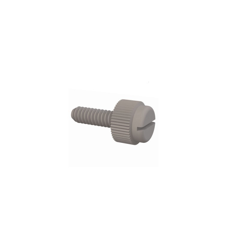 1 pcs : 090632043TEG - SLOTTED THUMB SCREW 6-32 THREAD