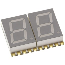 250 pcs - KCDA04-105 Kingbright 2 Digit 7-Segment LED Display, CA Red 27 mcd RH DP 10.2mm