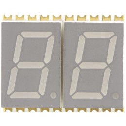 250 pcs - KCDA04-105 Kingbright 2 Digit 7-Segment LED Display, CA Red 27 mcd RH DP 10.2mm