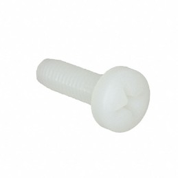 1 pcs : 011032PW062 - PAN SLOTTED SCREW, NATURAL, NYLO