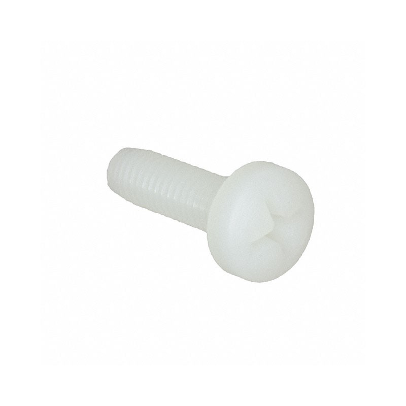 1 pcs : 011032PW062 - PAN SLOTTED SCREW, NATURAL, NYLO