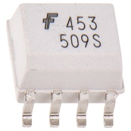 2500 pcs - onsemi, HCPL0453R2 DC Input Transistor Output Optocoupler, Surface Mount, 8-Pin SOIC