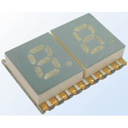 300 pcs - KCDA03-105 Kingbright 2 Digit 7-Segment LED Display, CA Red 27 mcd RH DP 7.6mm