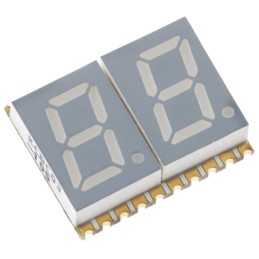 300 pcs - KCDC03-105 Kingbright 2 Digit 7-Segment LED Display, CC Red 27 mcd RH DP 7.6mm