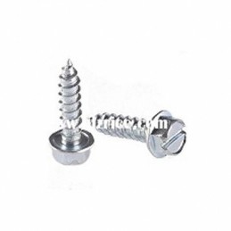 1 pcs : 9575 - SHEET METAL SCREW HEX SLOTTED 4