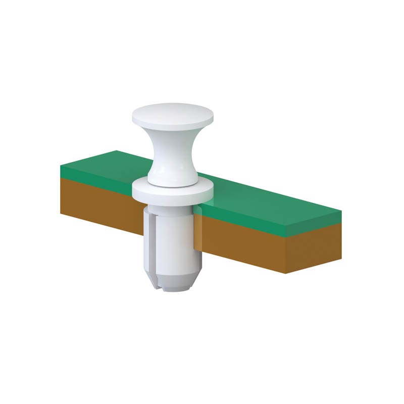 1 pcs : SLG-1M-W - SNAP LATCH GROMMET WHITE