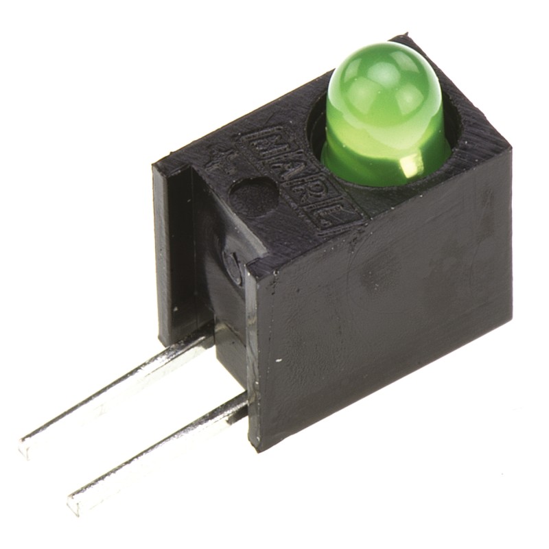 1 pcs - Marl 113-314-04, Green Right Angle PCB LED Indicator, Through Hole 2.2 V