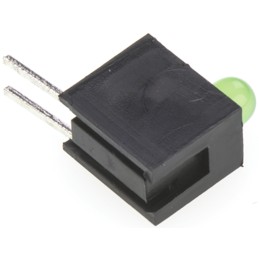 1 pcs - Marl 113-314-04, Green Right Angle PCB LED Indicator, Through Hole 2.2 V