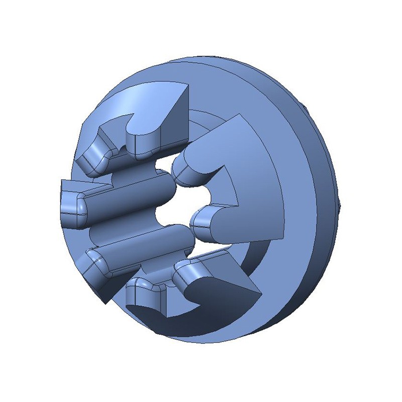 1 pcs : P-410-1 - SCREW GROMMET THERMOPLASTIC BLUE