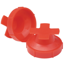 1 pcs : UN9763A - UNIVERAL THREADED PLUG:LDPE RED,