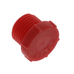 1 pcs : 12019A - METRIC THREADED PLUG:LDPE, RED,