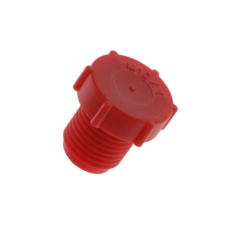 1 pcs : 12012A - METRIC THREADED PLUG:LDPE, RED,