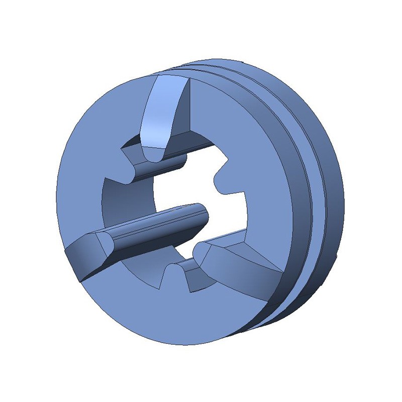 1 pcs : G-461-1 - SCREW GROMMET THERMOPLASTIC BLUE