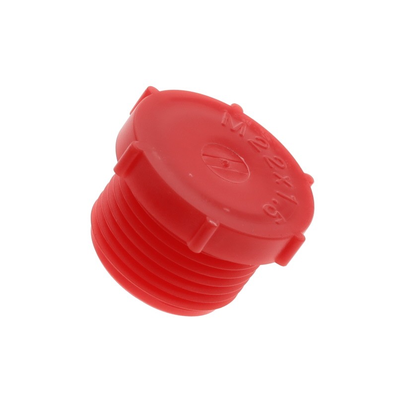 1 pcs : 10128A - METRIC THREADED PLUG:LDPE, RED,