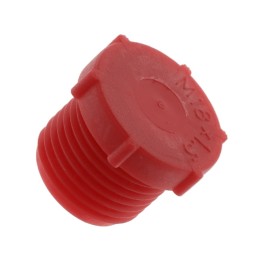 1 pcs : 10458A - METRIC THREADED PLUG:LDPE, RED,