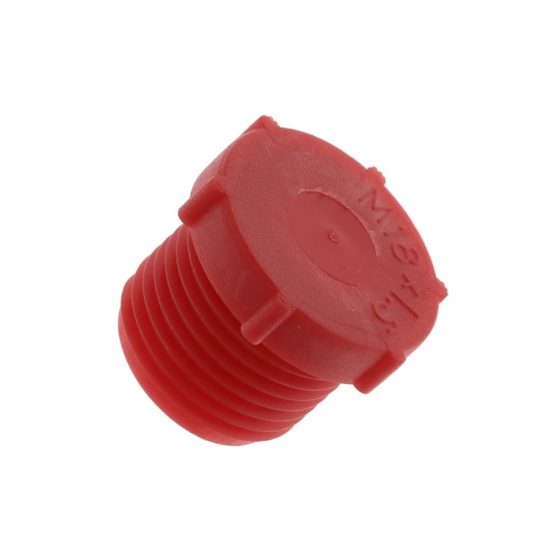 1 pcs : 10458A - METRIC THREADED PLUG:LDPE, RED,