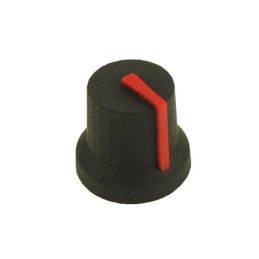 1 pcs : CL170853BR - KNOB K87MBR BLACK 6MM D RED