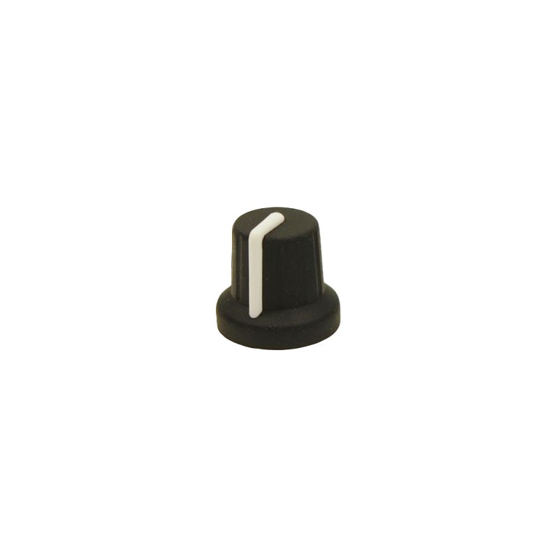 1 pcs : FC72601S - KNOB K86R BLACK/WHITE 6MM SPLINE