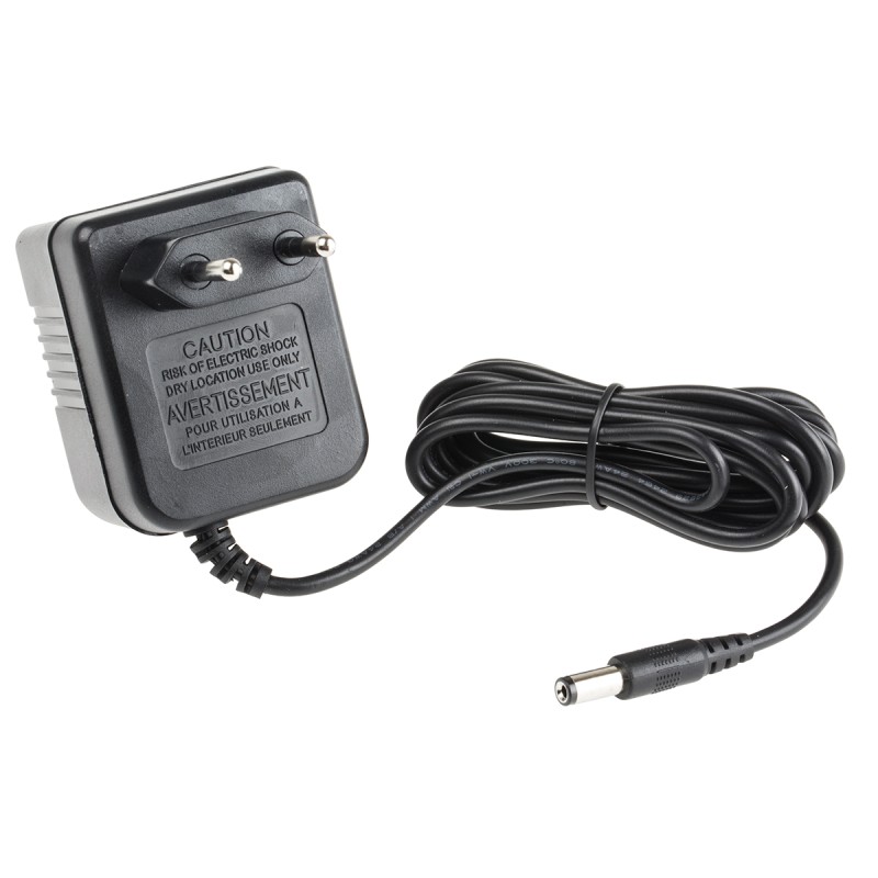 1 pcs - RS PRO 6W Plug-In AC/DC Adapter 9V dc Output, 600mA Output