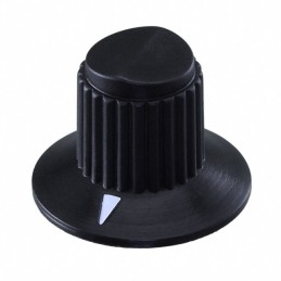 1 pcs : 11K5015-KCNB - KNOB PLASTIC 1/4' DIA BLACK