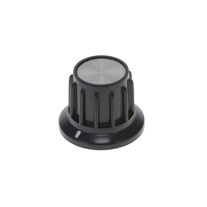 1 pcs : MPKA70B14 - KNOB RIBBED W/SKIRT 0.250' PLAST