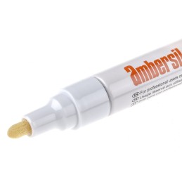 1 pcs - Ambersil White 3mm Medium Tip Paint Marker Pen for use with Various Materials
