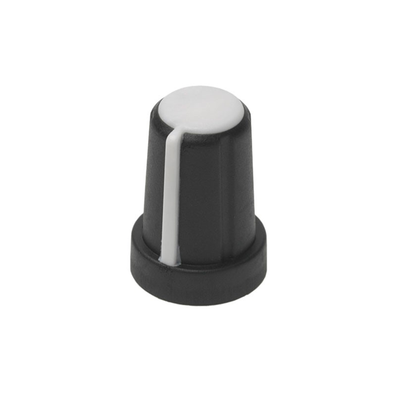 1 pcs : 1227-H - KNOB SERR W/SKIRT 0.250' PLASTIC