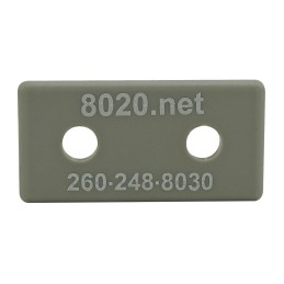 1 pcs : 2025GRA - 1020 END CAP GRAY W/PUSH-INS