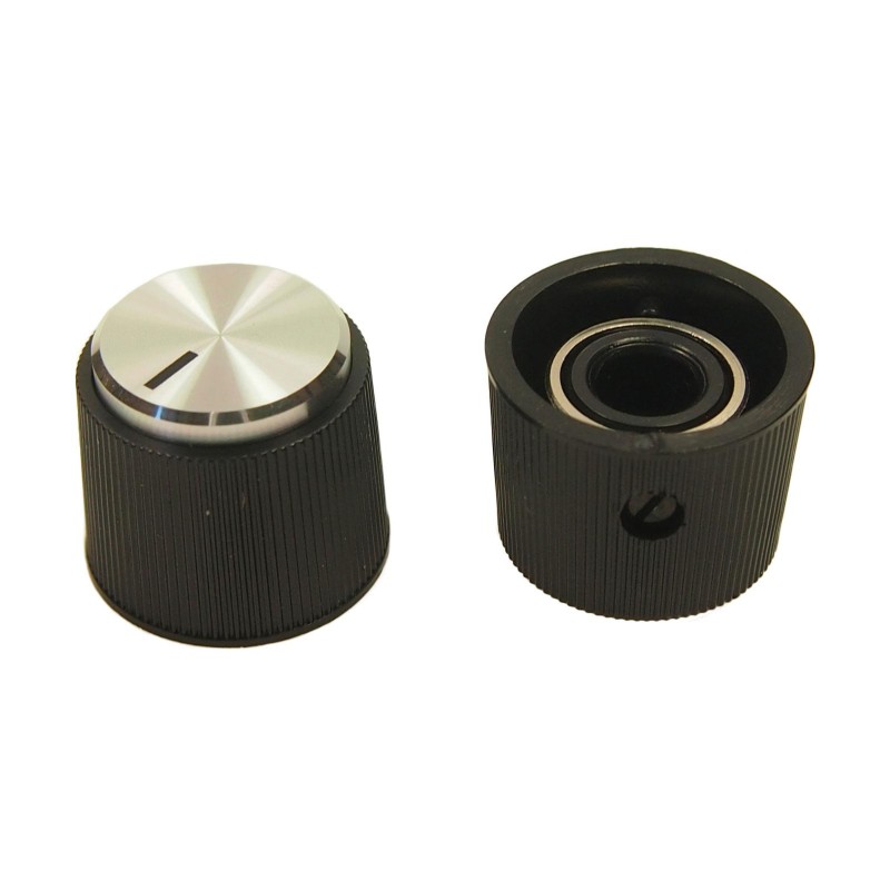 1 pcs : FC1699 - KNOB K7C BLK SF ML 6MM SILVER