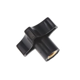1 pcs : 2810-Y - KNOB 4 ARM 1/4'-20 NYLON