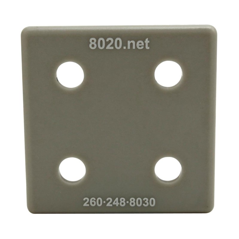1 pcs : 2050GRA - 3030 END CAP GRAY W/PUSH-INS