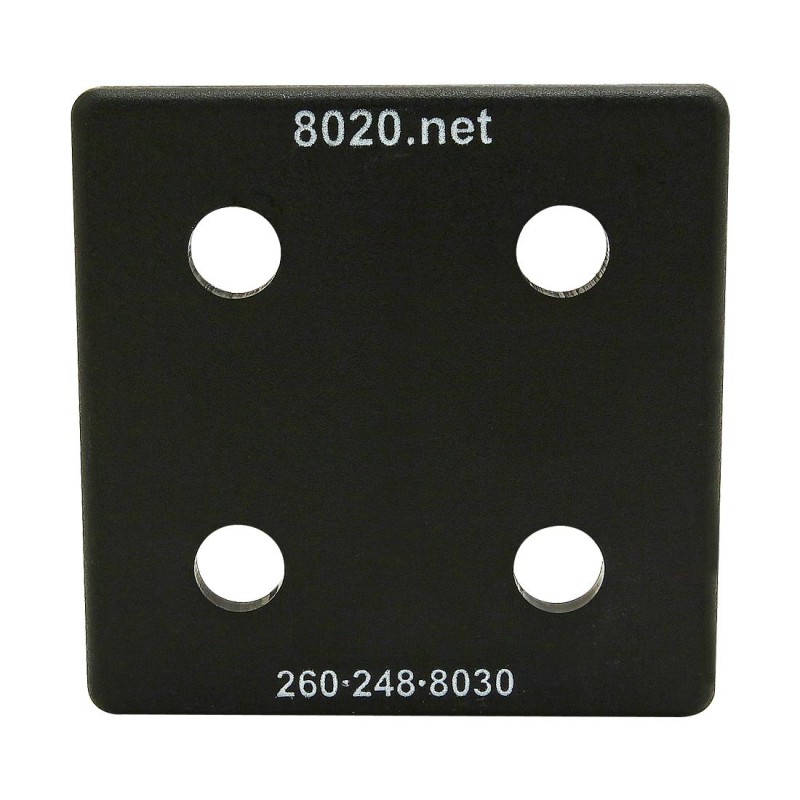1 pcs : 2050 - 3030 END CAP BLACK W/PUSH-INS