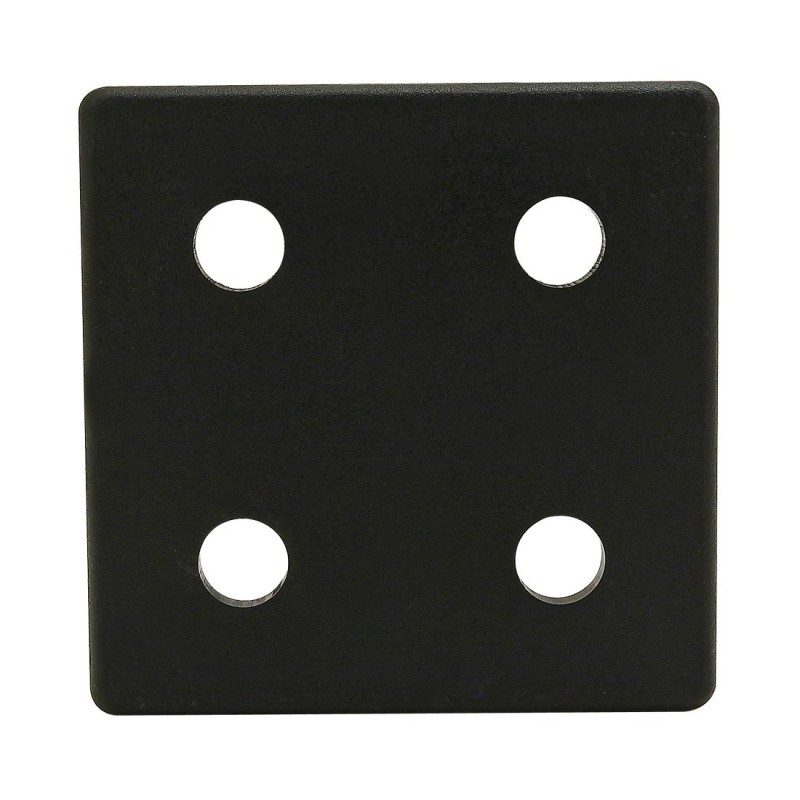 1 pcs : 2050-PLAIN - 3030 END CAP BLACK W/PUSH-INS