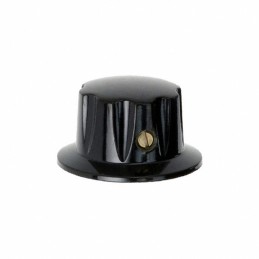 1 pcs : 1913BW - KNOB FLUTED W/SKIRT 0.250' PLAST