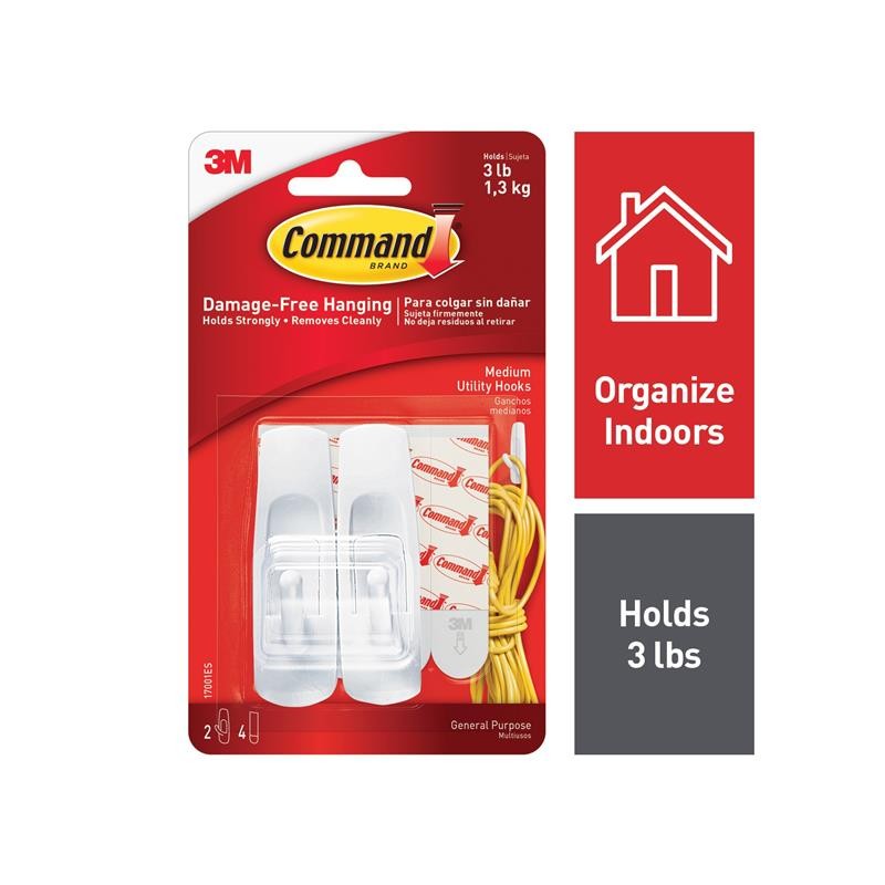 1 pcs : 17001ES - COMMAND MEDIUM UTILITY HOOKS, 17
